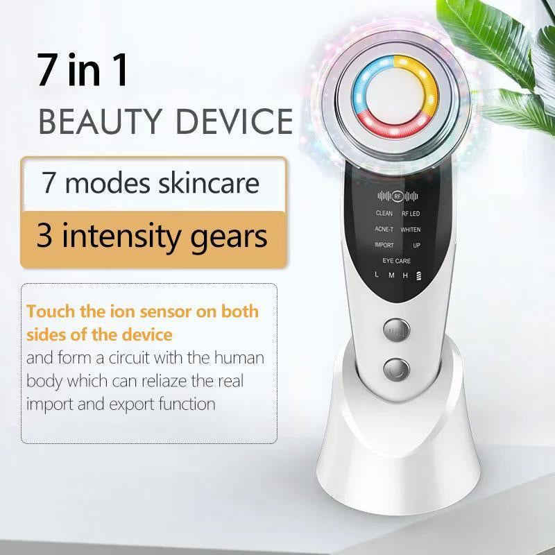 7 in 1 Facial Lifting Machine, Electric Facial Massager, Facial Skin Care Tool, Professional Facial Beauty Instrument for Women, Facial Machine
