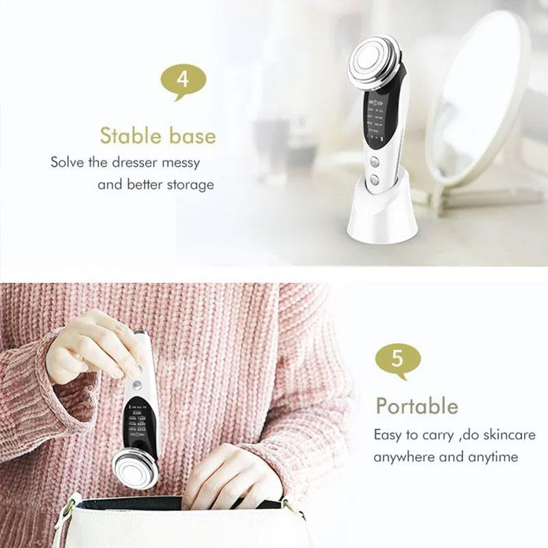 7 in 1 Facial Lifting Machine, Electric Facial Massager, Facial Skin Care Tool, Professional Facial Beauty Instrument for Women, Facial Machine